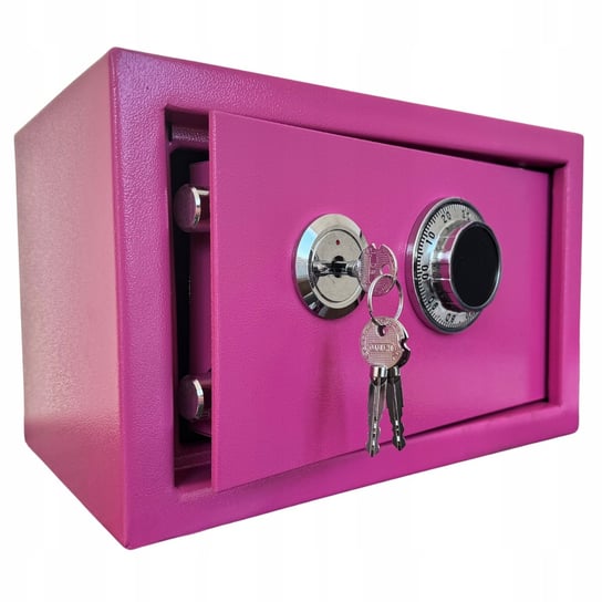 Sejf domowy szyfrowy mechaniczny skrytka kasetka różowy stylowy design Total Shopping