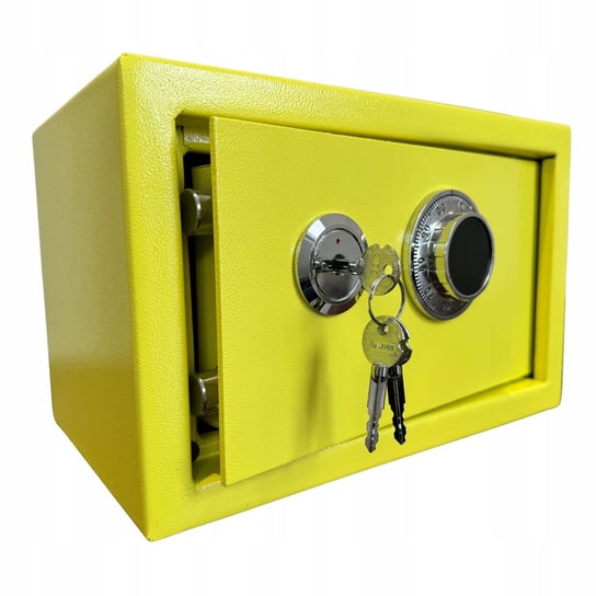 Sejf domowy szyfrowy mechaniczny skrytka kasetka żółty stylowy design Total Shopping