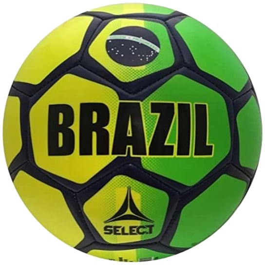 Select Brazil Ball Brazil Yel-Gre, Unisex, Piłki Do Piłki Nożnej, Żółte Select