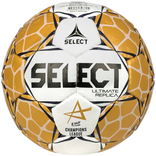 Select Champions League Ultimate Replica EHF Handball 220036, unisex, piłki do piłki ręcznej, Złote Select