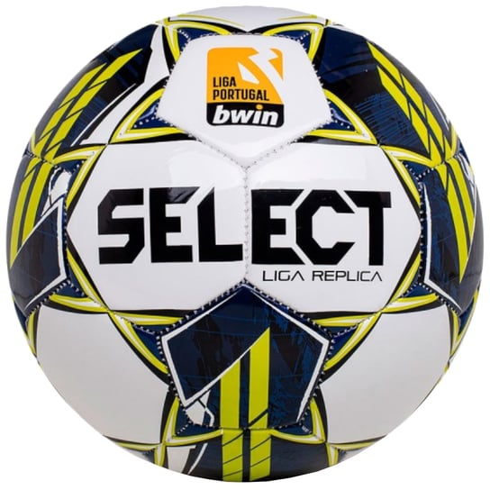 Select Liga Portugal Bwin Replica 22/23 Ball LIGA WHT-NAVY, unisex, piłki do piłki nożnej, Białe Select