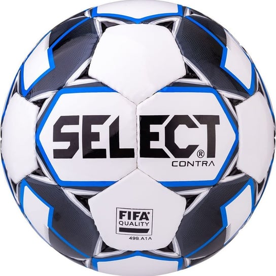 Select, Piłka nożna, Contra 5 Fifa 15006, biało-niebieski, rozmiar 5 Select