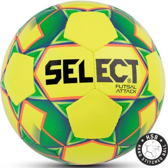 Select, Piłka nożna, Futsal Attack 2018 Hala 14160, żółto-zielony, rozmiar 4 Select