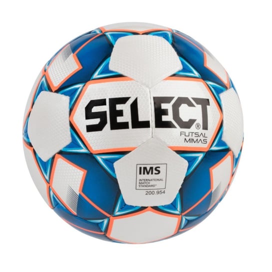 Select, Piłka nożna, Futsal Mimas IMS, biało - niebieski, rozmiar 4 Select