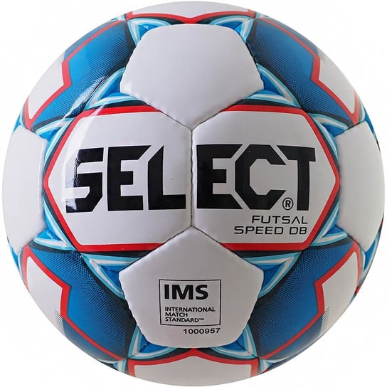 Select, Piłka nożna, Futsal Speed DB Hala 14845, biało-niebieski, rozmiar 4 Select