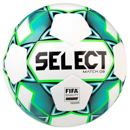 Select, Piłka nożna, Match DB FIFA, biało-zielony, rozmiar 5 Select