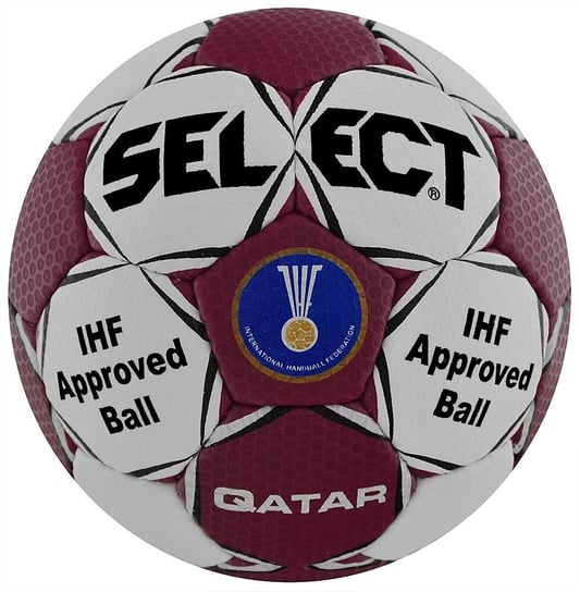 Select, Piłka ręczna, Qatar senior 3, bordowo-biała, rozmiar uniwersalny Select