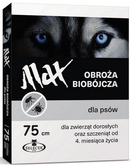 Selecta HTC Obroża Max biobójcza dla psa przeciw pchłom i kleszczom 75cm czarna [SE-7123] Selecta HTC
