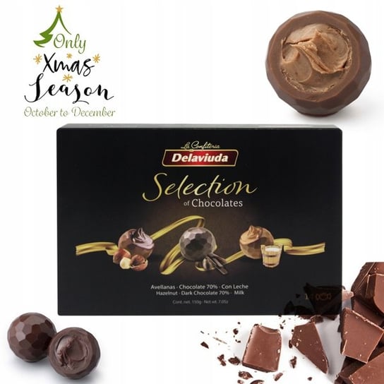 Selekcja Pralin Z Hiszpanii 70 % Kakao Premium Marki Delaviuda Inna marka