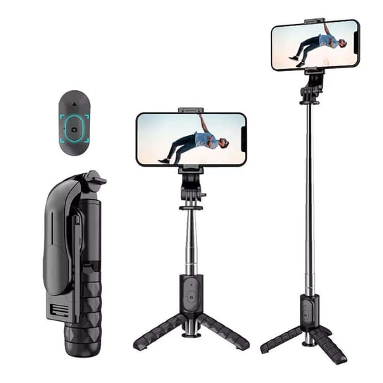 Selfie stick statyw kijek Bluetooth Alogy Tripod uchwyt do telefonu Czarny Alogy