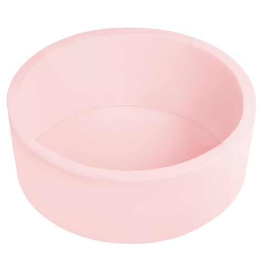 Selonis, suchy basen okrągły z piłeczkami 6cm różowy: babyblue-pudrowy róż-perła 90x30cm/BEZkulek Selonis