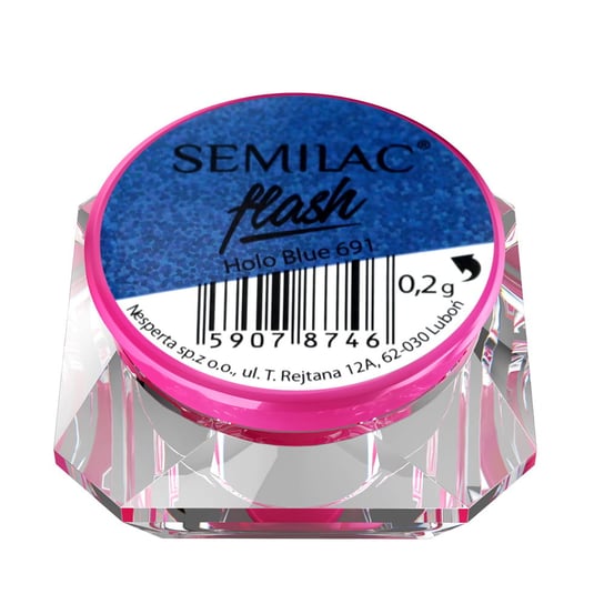 Semilac 691 Flash Holo Blue - 0,2g Semilac