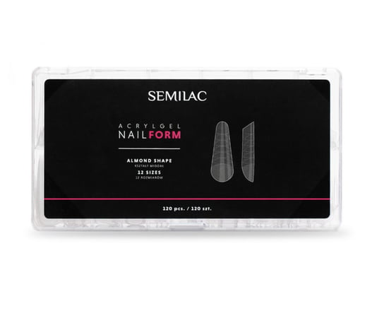 Semilac, Górne formy do przedłużania akrylożelu Migdał Acrylgel, 120 szt. Semilac