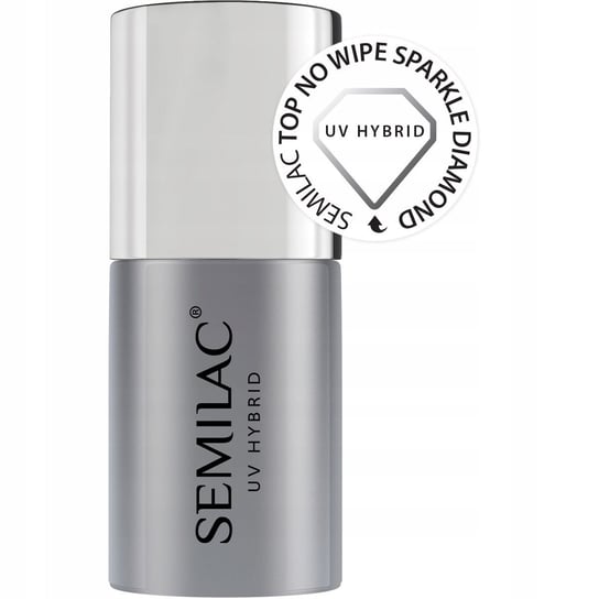 Semilac, UV Hybrid, top No Wipe Sparkle Diamond, 7 ml Semilac