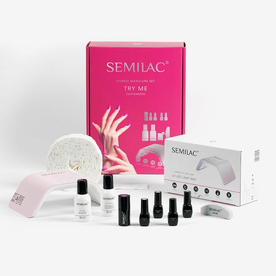 Semilac zestaw do manicure hybrydowy Try Me LED 36W - dobierz 1 kolor Semilac