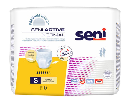 Seni Active Normal, elastyczne majtki chłonne, small 55-85 cm, 10 sztuk Seni