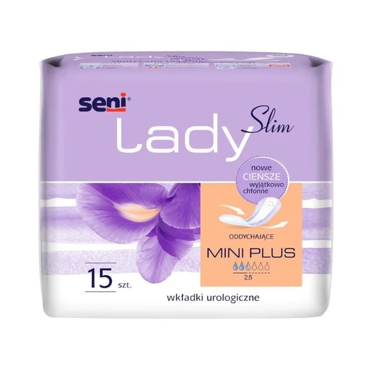 Seni Lady Slim, Mini Plus, Wkładki urologiczne dla kobiet, 15 szt Seni