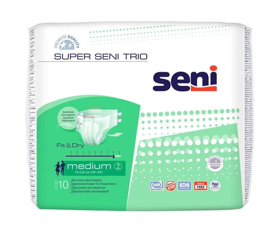 Seni Super Trio. medium 75-110 cm, pieluchomajtki, 10 sztuk TZMO