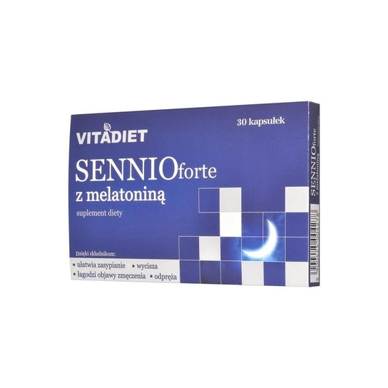 Sennio Forte z melatoniną VitaDiet, na dobry sen 30 szt. 30 szt. Suplement diety VitaDiet