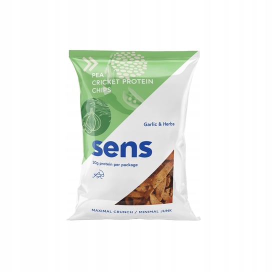 SENS - Chipsy proteinowe białkowe ze świerszczy - Czosnek z ziołami - 80 g Inna marka