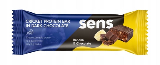 SENS - Keto baton proteinowy - Banan i czekolada - 63 g/20 g białka FoodBugs