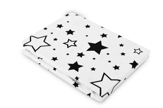 Sensillo, Prześcieradło drukowane, Gwiazdy Czarne, 60x120 cm Sensillo