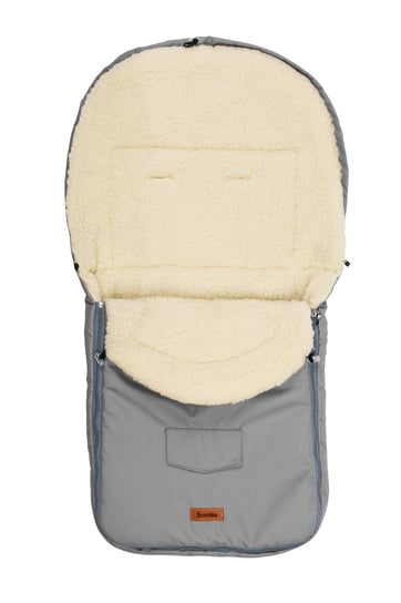 Sensillo, Śpiwór do wózka, wełna, 95x40 cm, jasnoszary Sensillo