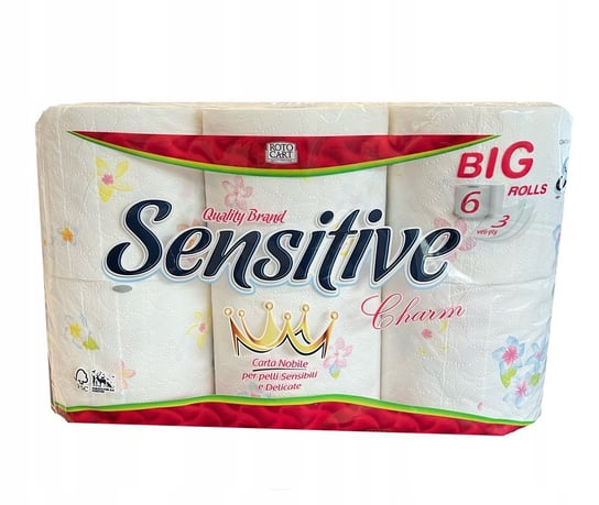 Sensitive papier toaletowy biały 3 warstwy 6 szt Inna producent