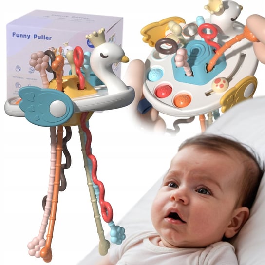 Sensoryczna Zabawka Dla Dzieci Niemowląt Łabędź Gryzak Sznurki Montessori Inna marka