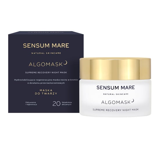 SENSUM MARE, Hydrostabilizująco regeneracyjna maska nocna ALGOMASK, 50ml Sensum Mare