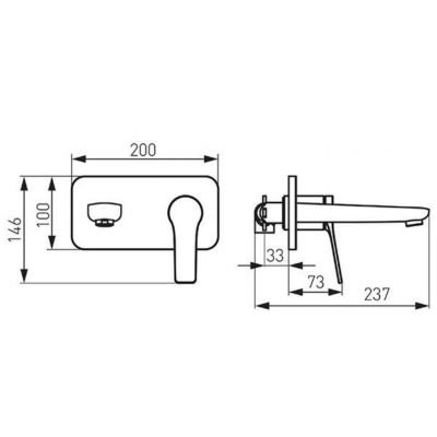 Seppia bateria umywalkowa podtynkowa czarny mat  FDesign  FD1-SPA-3PA-22 Inna marka