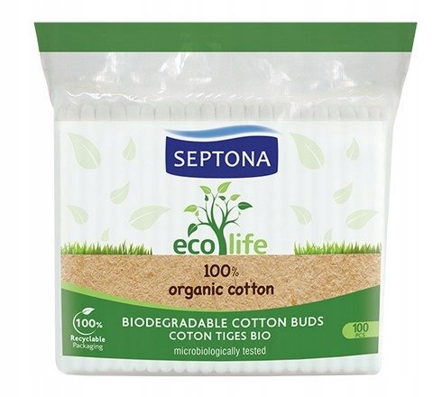 Septona, EcoLife, Patyczki organiczne, 100 szt. Septona