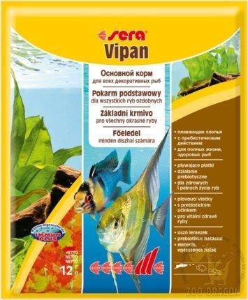 Sera Vipan pokarm Podstawowy dla Ryb Saszetka 12G Płatki Sera