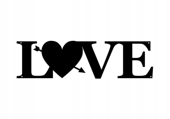 Serce Love dla zakochanych napis na ścianę DES029 60 cm biały matowy Inna marka