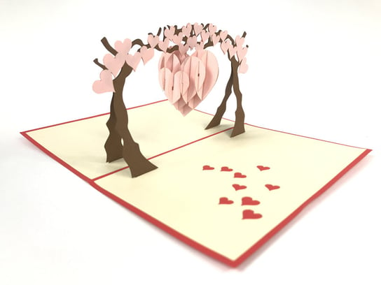 Serce Wiszące Na Drzewie, Kartka 3d, Walentynki GrandGift