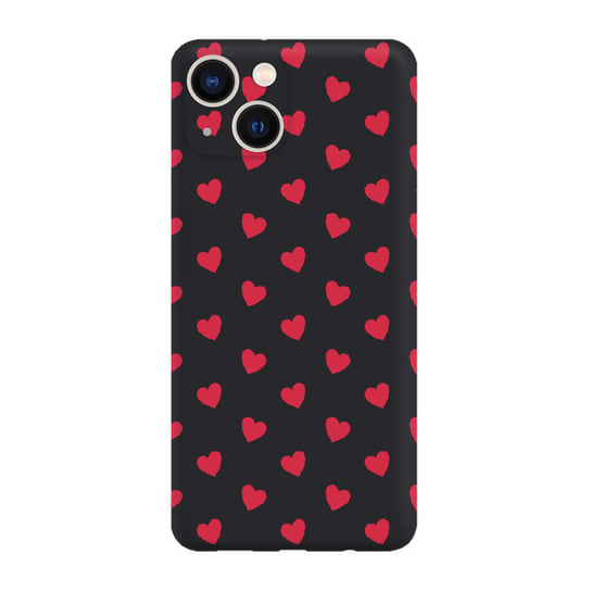 Serduszka czerwone - iPhone 13 Etui matowe czarne [TIF 08E] PieceofCase