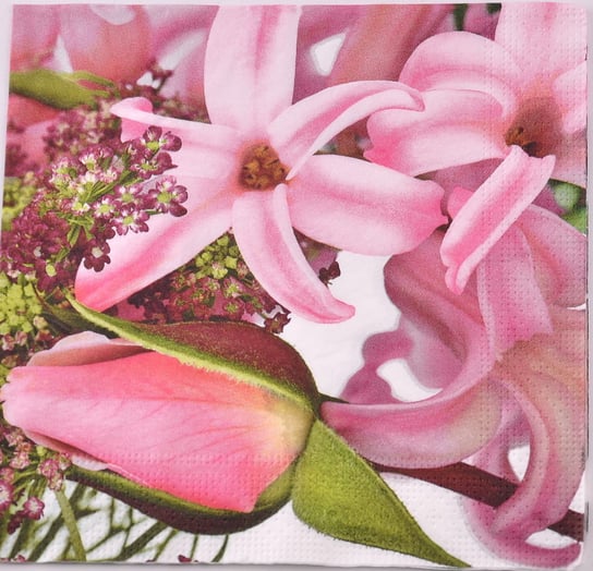 Serwetka decoupage serwetka motyw florystyczny - pastelowe kwiaty S08 Zabawki Sensoryczne
