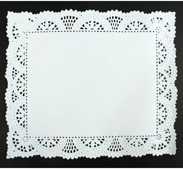 Serwetka dekoracyjna, prostokątna, biała, 25 x 30 cm, 12 sztuk GODAN