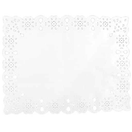 Serwetka dekoracyjna, prostokątna, biała, 30 x 40 cm, 100 sztuk Arpex