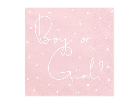 Serwetki, Boy or Girl?, 33x33 cm, 20 sztuk PartyDeco