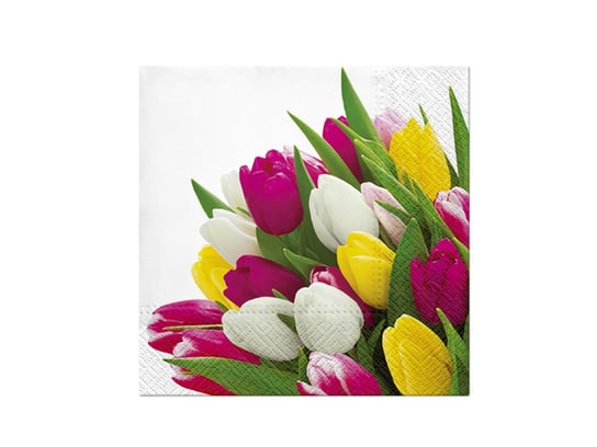 Serwetki Bukiet tulipanów - 33 cm - 20 szt. PAW