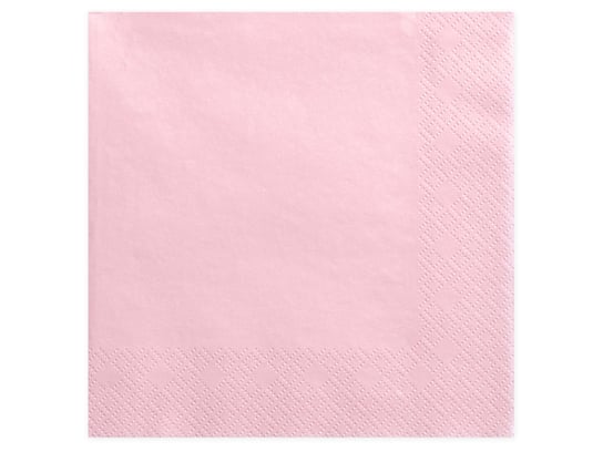 Serwetki, Dinner Classic, różowe jasne, 40 cm, 20 sztuk PartyDeco
