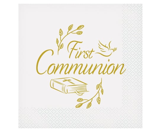 Serwetki First Communion, Certyfikat Fsc, 33X33 Cm/ 20 Szt. GoDan
