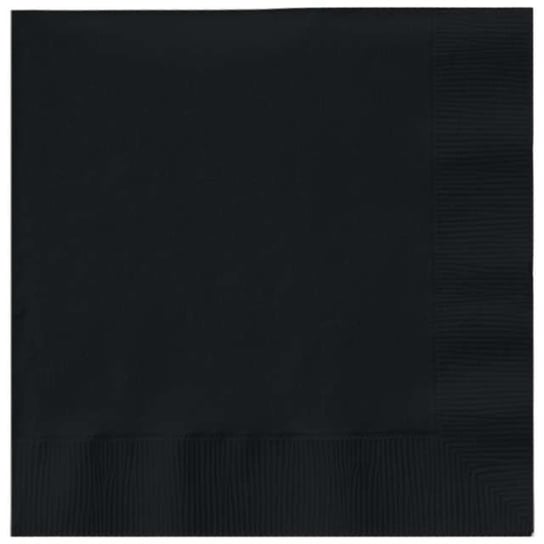 Serwetki, "Gładkie", czarne, 33 cm, 20 sztuk Amscan