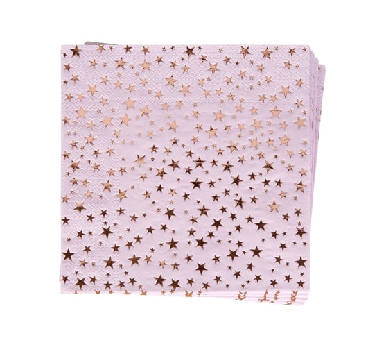 Serwetki, Gwiazdki - Glitz & Glamour, różowe, 33 cm, 16 sztuk NEVITI