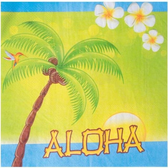 Serwetki, Hawajskie Party - Aloha, 33 cm, 20 sztuk Funny Fashion