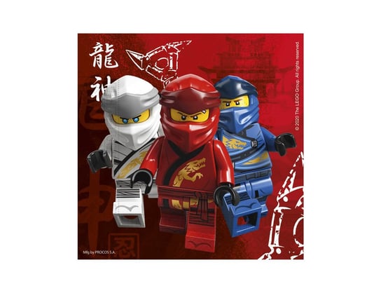 Serwetki Lego Ninjago, 33x33 cm, 20 sztuk Procos