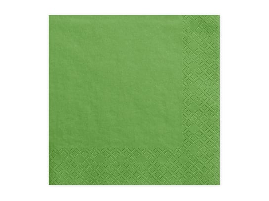 Serwetki, Lunch Classic, zielone trawiaste, 33 cm, 20 sztuk PartyDeco