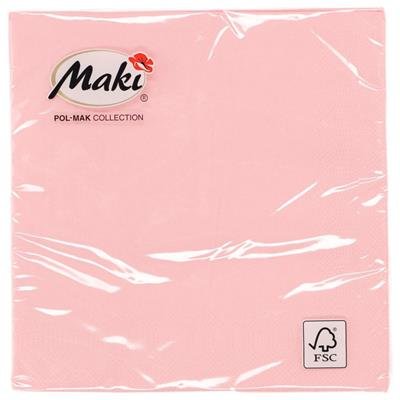 Serwetki Maki 33x33 20szt Jasny różowy 12 Inna marka