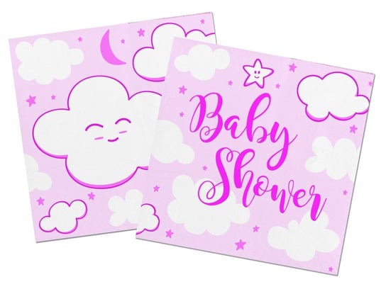 Serwetki na Baby Shower dla dziewczynki - 25 cm - 20 szt. Folat